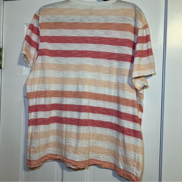 #78 INC PINK STRIPED SHORT SLEEVE XXL COTTON TOP - Picture 2 of 4
